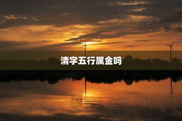 清字五行属金吗