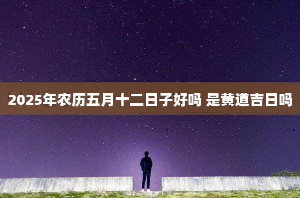 2025年农历五月十二日子好吗 是黄道吉日吗