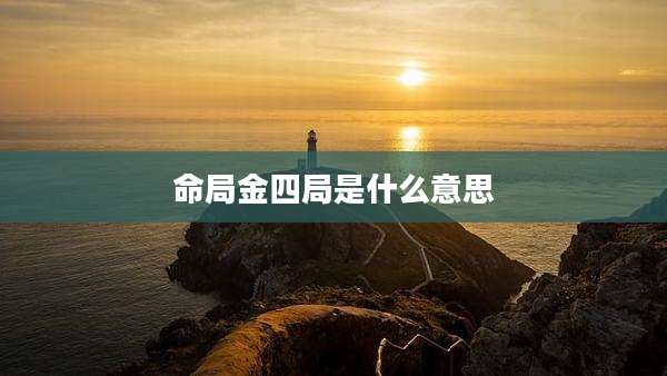 命局金四局是什么意思