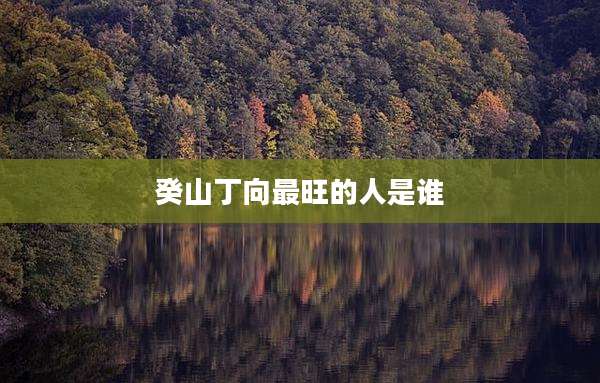 癸山丁向最旺的人是谁