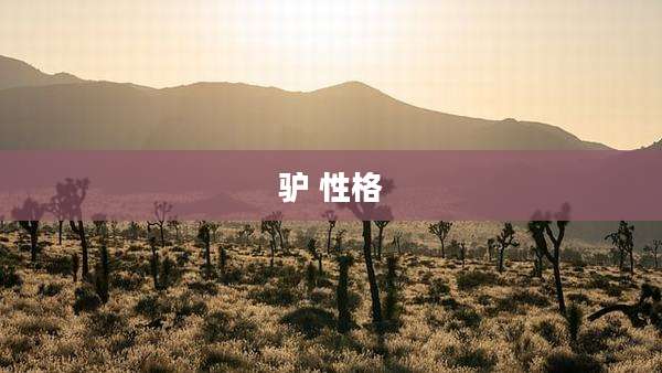 驴 性格