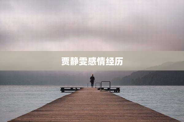 贾静雯感情经历