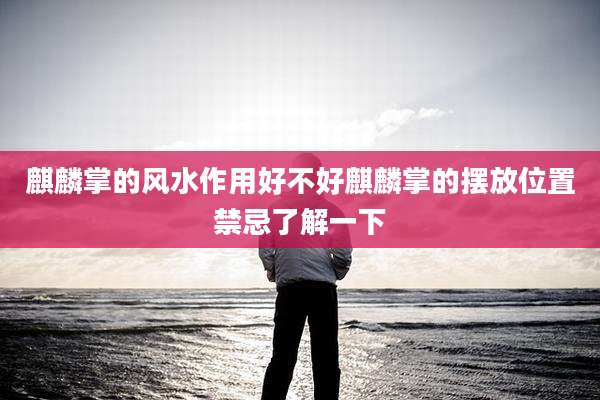 麒麟掌的风水作用好不好麒麟掌的摆放位置禁忌了解一下