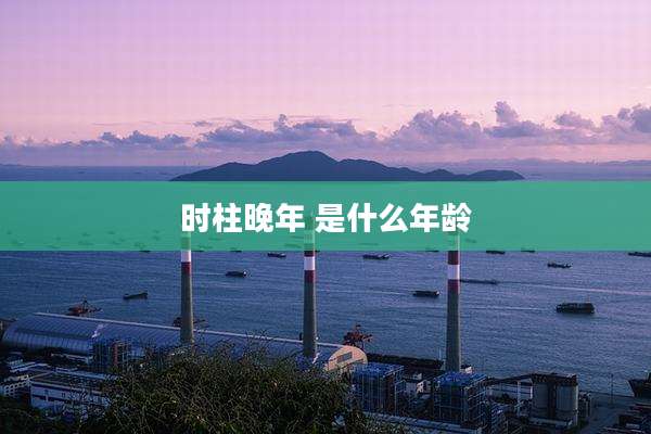 时柱晚年 是什么年龄