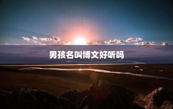 男孩名叫博文好听吗
