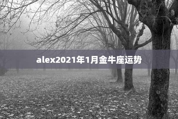alex2021年1月金牛座运势