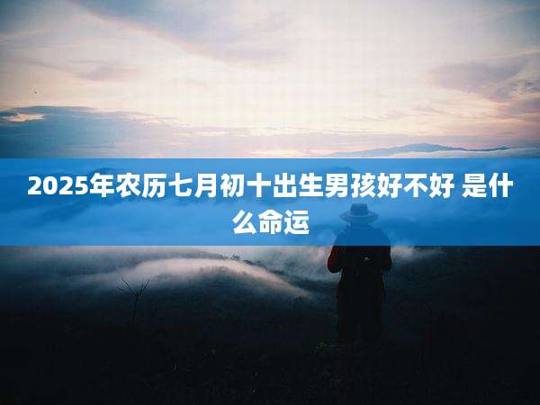 2025年农历七月初十出生男孩好不好 是什么命运