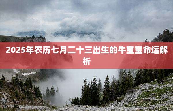 2025年农历七月二十三出生的牛宝宝命运解析