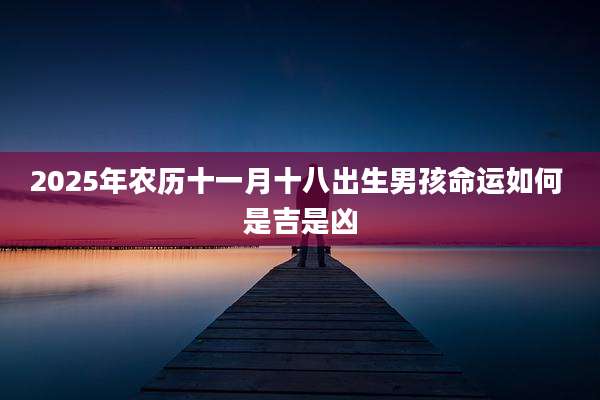 2025年农历十一月十八出生男孩命运如何 是吉是凶