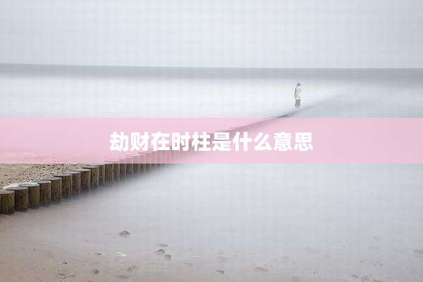 劫财在时柱是什么意思