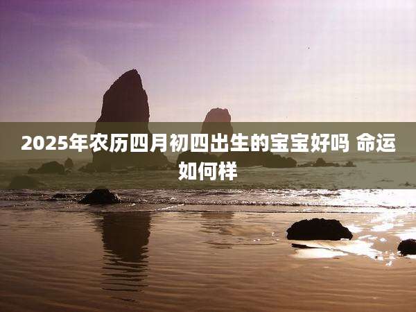2025年农历四月初四出生的宝宝好吗 命运如何样