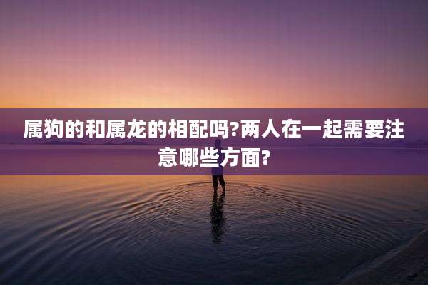 属狗的和属龙的相配吗?两人在一起需要注意哪些方面?
