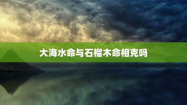 大海水命与石榴木命相克吗