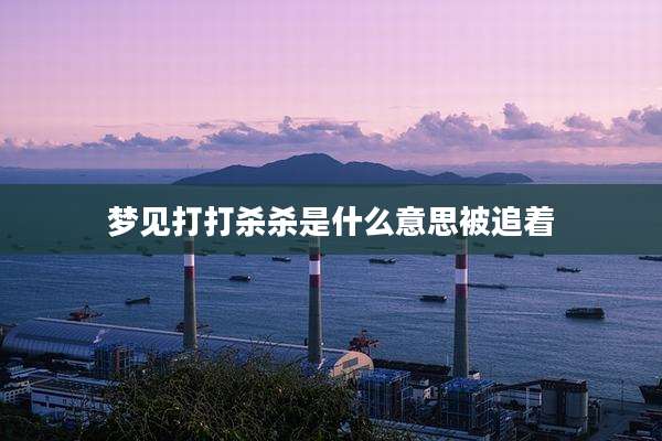 梦见打打杀杀是什么意思被追着