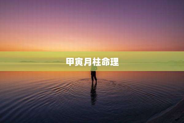 甲寅月柱命理