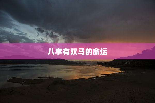 八字有双马的命运