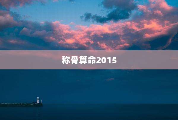 称骨算命2015