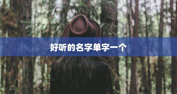 好听的名字单字一个