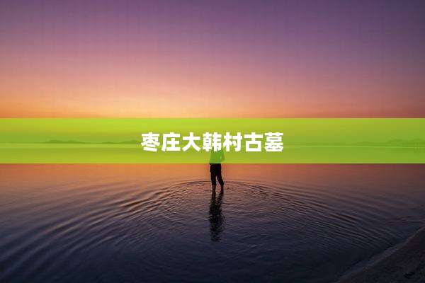 枣庄大韩村古墓