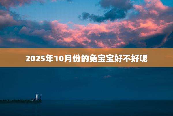 2025年10月份的兔宝宝好不好呢