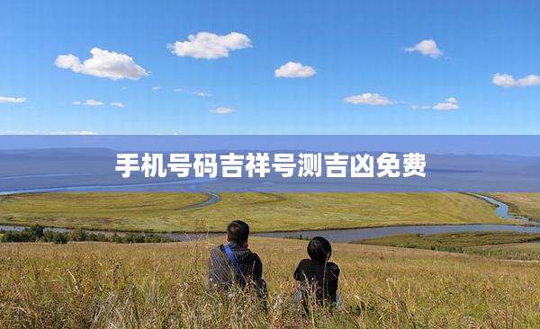 手机号码吉祥号测吉凶免费