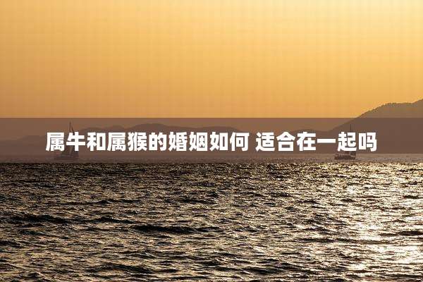 属牛和属猴的婚姻如何 适合在一起吗