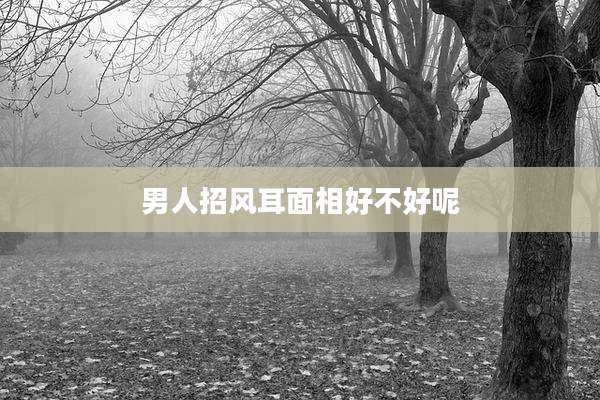 男人招风耳面相好不好呢
