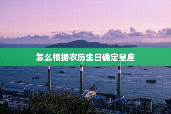 怎么根据农历生日确定星座