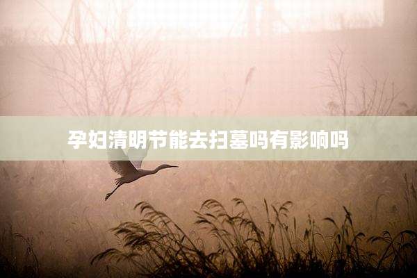 孕妇清明节能去扫墓吗有影响吗