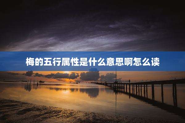 梅的五行属性是什么意思啊怎么读