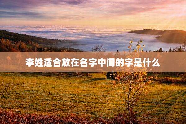 李姓适合放在名字中间的字是什么