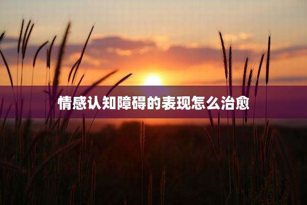 情感认知障碍的表现怎么治愈