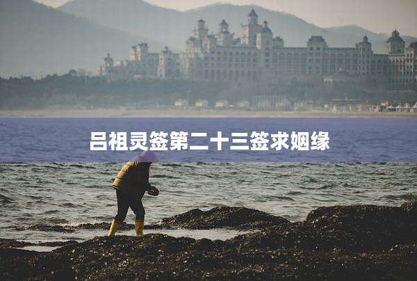 吕祖灵签第二十三签求姻缘