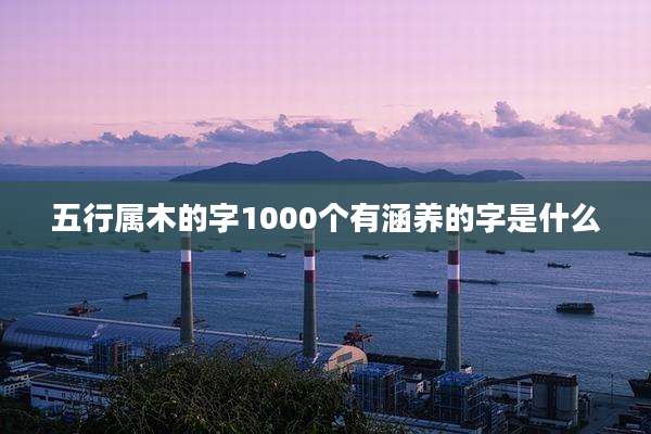 五行属木的字1000个有涵养的字是什么