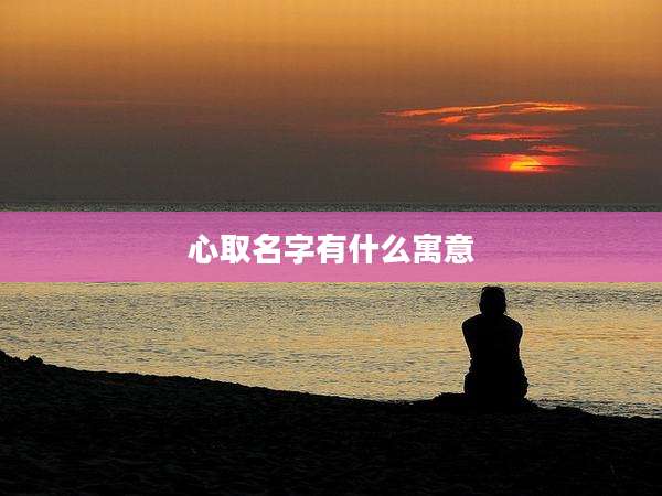 心取名字有什么寓意