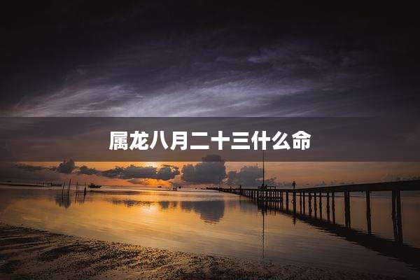 属龙八月二十三什么命