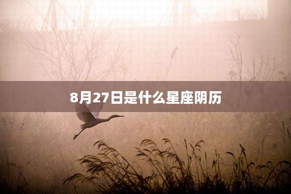8月27日是什么星座阴历