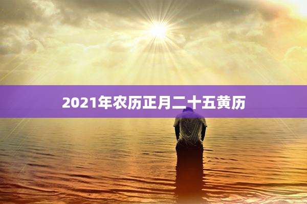 2021年农历正月二十五黄历