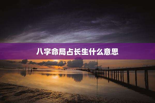 八字命局占长生什么意思