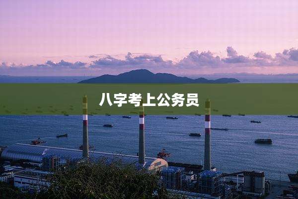 八字考上公务员