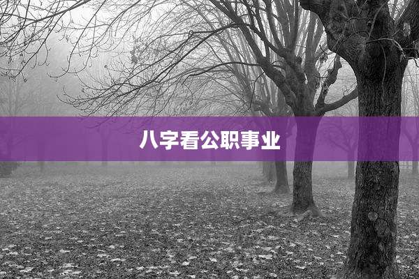 八字看公职事业
