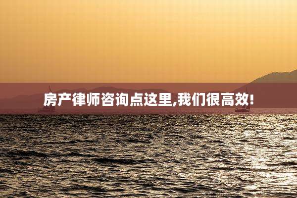 房产律师咨询点这里,我们很高效!
