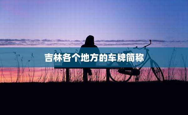 吉林各个地方的车牌简称