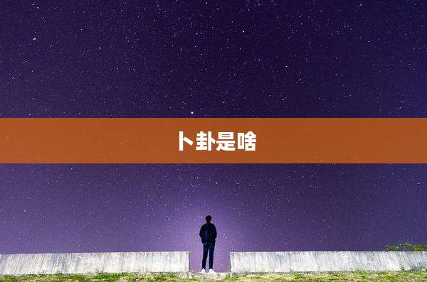卜卦是啥