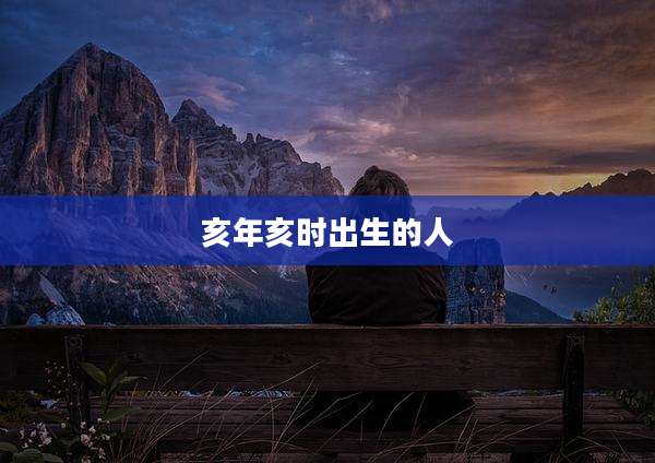 亥年亥时出生的人