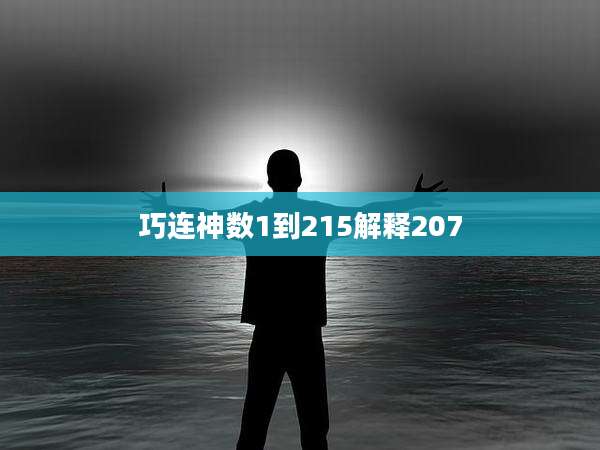 巧连神数1到215解释207