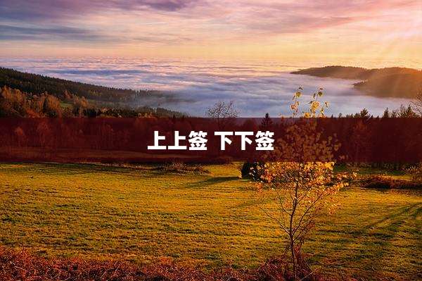 上上签 下下签