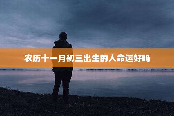 农历十一月初三出生的人命运好吗