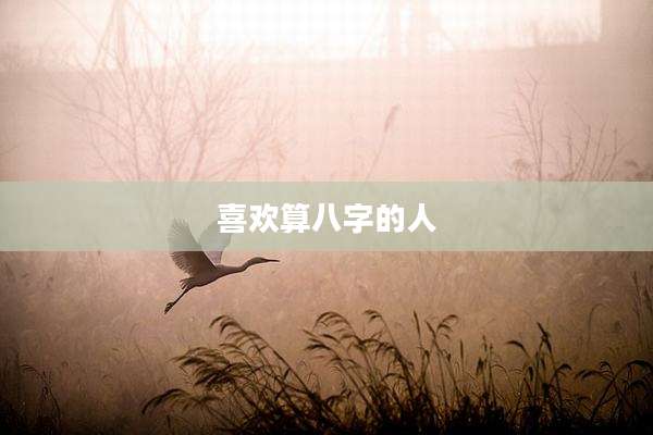 喜欢算八字的人