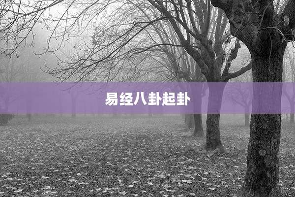 易经八卦起卦
